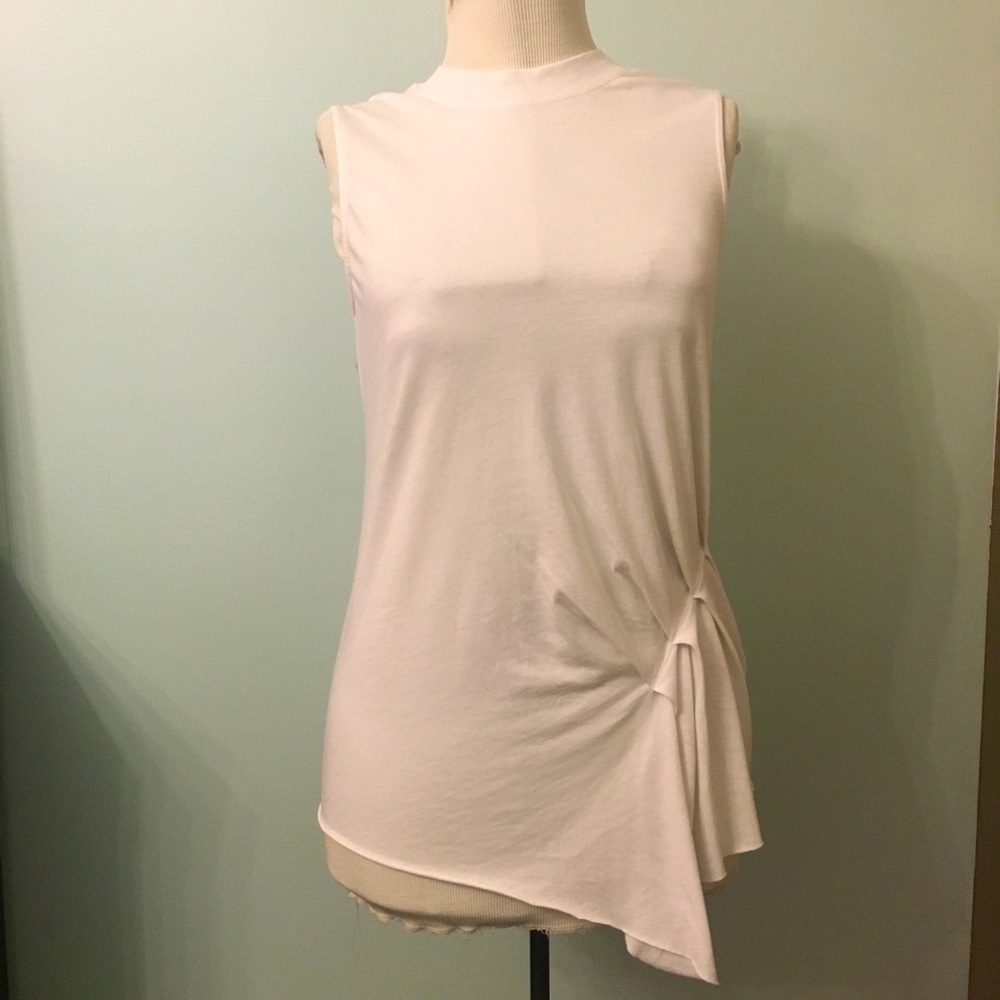Allsaints sleeveless shirt with pleat detail